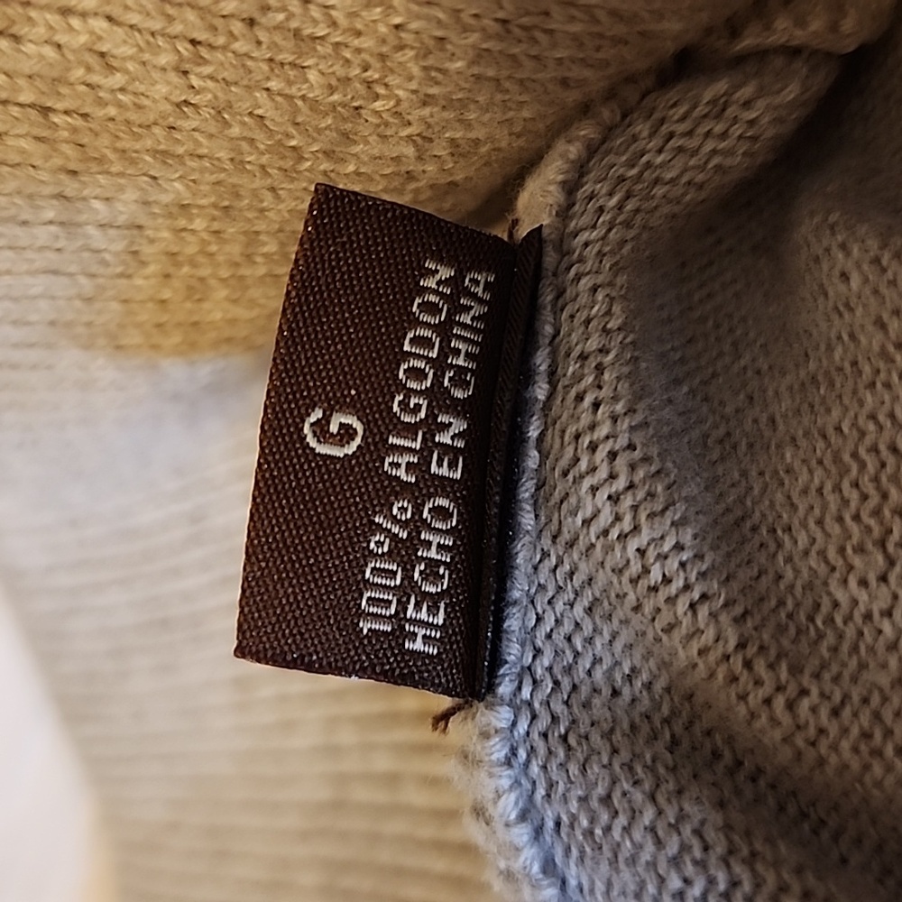 Perry Ellis Mens Longsleeve Tech Knit Zip Ribbed Mock Kneck Tan Sweater - Picture 11 of 11